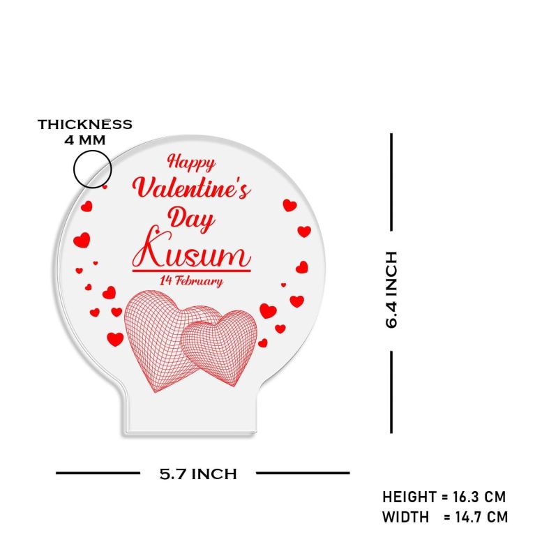 Happy Valentine Day Personalized Name Night Lamp with Automatic Color Changing Light  Valentine Day Gift for Couple Wife Husband Boyfriend Girlfriend